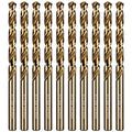 1/4 Inch HSS Twist Drill Bits 10Pcs, HPHOPE 1/4" Jobber Drill Bits Set, Straight Round Shank, Suitable for Drilling in Hard Metal, Stainless Steel, Cast Iron - size: 1/4 Inch, 10Pcs