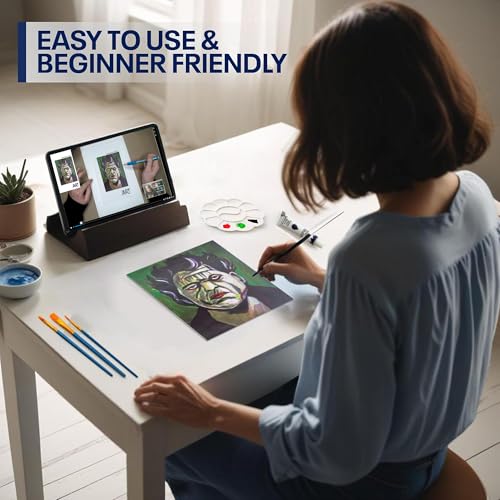Painting4Real DIY Painting Class Kit for Adults with Video Tutorials: Learn to Paint Frankenstein – How to Paint with Acrylics – Painting & Art Supplies – 9 Piece Acrylic Paint Set - color: Monster Frankestein