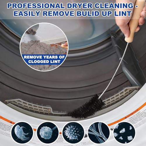 Sealegend Dryer Vent Cleaner Kit with Vacuum Hose Attachment & Brush Blue - color: Blue