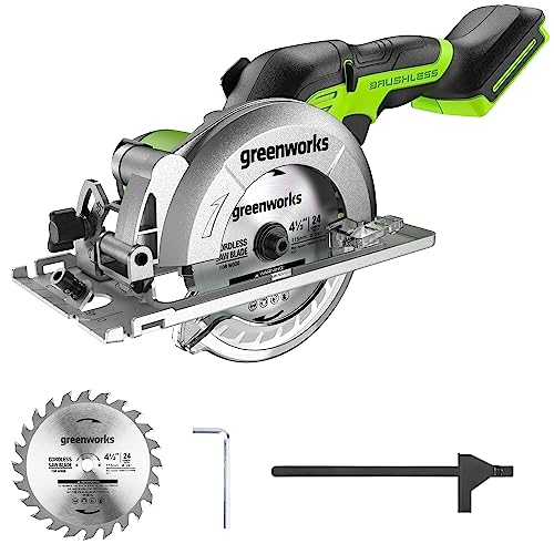 Greenworks 24V Brushless 4-1/2" Compact Circular Saw (6,500 RPM). Tool Only - size: 4-1/2", style: Tool Only