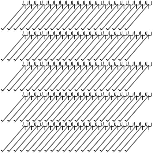 Shimeyao 200 Pcs Peg Board Hooks Stainless Steel Pegs,10 Inch,Black - color: Black, size: 10 Inch