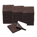 uxcell 32pcs Furniture Pads Square 1 1/4" Self-stick Anti-scratch Felt Pads Reduce Noise for Chair Feet Floor Protector Brown