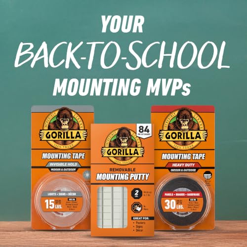 Gorilla Mounting Putty, Natural Tan Color, 84 Pre-Cut Squares - size: 84 Squares