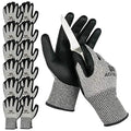 ACKTRA Level 5 Cut Resistant Safety WORK GLOVES, 12 pairs - size: X-Large (Pack of 12), style: Microfoam Coating