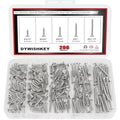 DYWISHKEY 206-Piece Wood Screw Assortment Kit - #4 x 1/2", "5/8", "3/4", "1", "1-1/4" Screws - size: #4