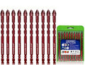 10pc Red 5/16” Serrated Eccentric Masonry Drill Bit, 8mm Serrated Concrete Drill Bit Set for Ceramic Tile Brick Glass Plastic Marble and Wood - size: 5/16 in