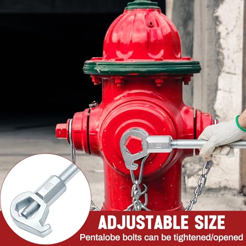 Tandefio 1 Pcs Fire Hydrant Wrench, 1-1/2" to 6", Silver - color: Silver, size: 1-1/2" to 6"