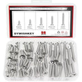 DYWISHKEY 56-Piece Wood Screws Assortment Kit - 14 Sizes, Assorted Wood Screws - size: #14