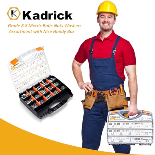 KADRICK 820Pcs Metric Bolt Assortment,M6 M8 M10 Hex Heavy Duty Bolts Kit - size: 820Pcs M6-M10 HEX White Blue