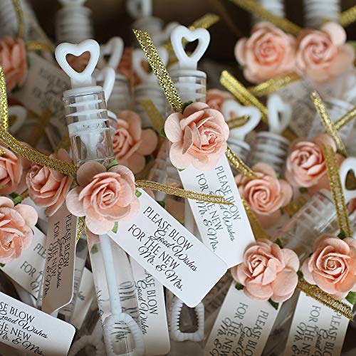 56 Pack White Wedding Bubble Bulk,Mini Bubble Wands Party Favors for Guests