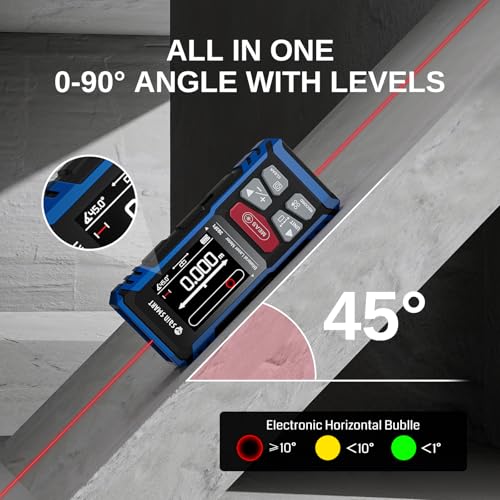 SainSmart Dual Laser Measuring Tool, 393Ft Red Bilateral Distance Meter - color: Red