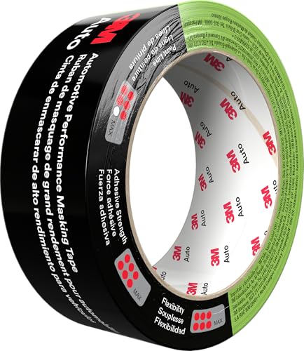 3M Automotive Performance Masking Tape, 36 mm x 32 m, 6/case (Pack of 6) - size: 36 mm x 32 m (Pack of 6)