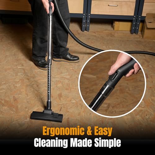 POWERTEC Shop Vacuum Attachment 5 Piece Kit for Wet Dry Vac with 2-1/4" Inlet, Shop Vac Accessories Kit for Workshop Cleaning and Car Detailing (70448)