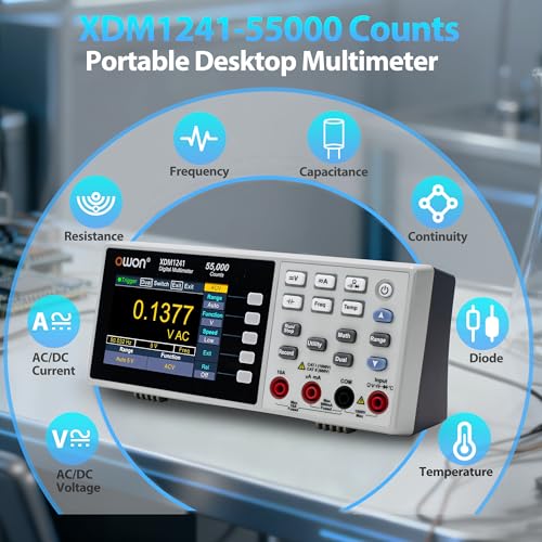 XDM1241 Bench Digital Multimeter, True RMS Desktop Meter - style: XDM1241