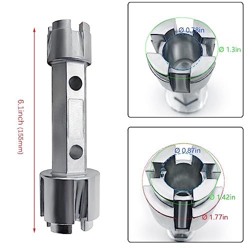Tub Drain Remover Wrench, Heavy Duty Drain Wrench Aluminum Alloy Wrench for Install and Remove Most Bath and Shower Drains