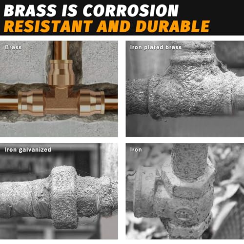 Brass DOT 1/2" Tee Union Quick Push to Connect Air Brake Fitting - color: DOT Union Tee, size: 1/2" Od