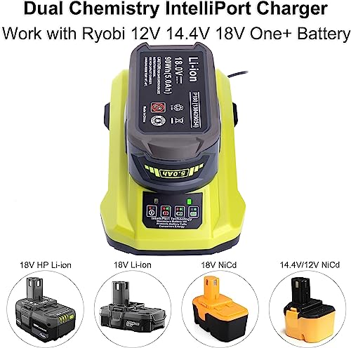 18-Volt P117 Rapid Charger Replace for Ryobi 12V-18V Battery One+ Lithium-Ion/NiCad/NiMh Battery P102 P108 P189 P197 P103 P105 P107 P190 P191 PBP002 PBP005 - size: P117 Rapid