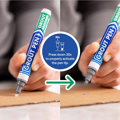 Grout Pen Grey Tile Grout Paint Marker - Narrow 5mm Tip (7mL) - 3 Pack - style: Grey