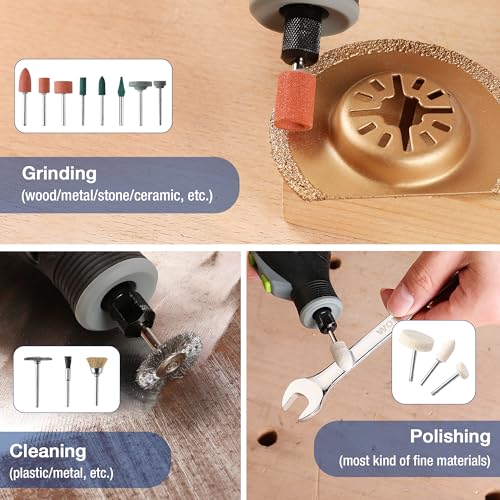 WORKPRO 476PCS Rotary Tool Accessories Kit, 1/8" Shank Rotary Tool Bits - style: 476-Piece Rotary Tool Attachments