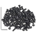 105 Pieces M3 x 8mm Button Head Socket Cap Screws, Thread Pitch 0.5mm, Sutemribor M3 Black Screws, 10.9 Grade Alloy Steel, Black Oxide Finish, Fully Threaded - size: M3 x 8mm, style: Button Head