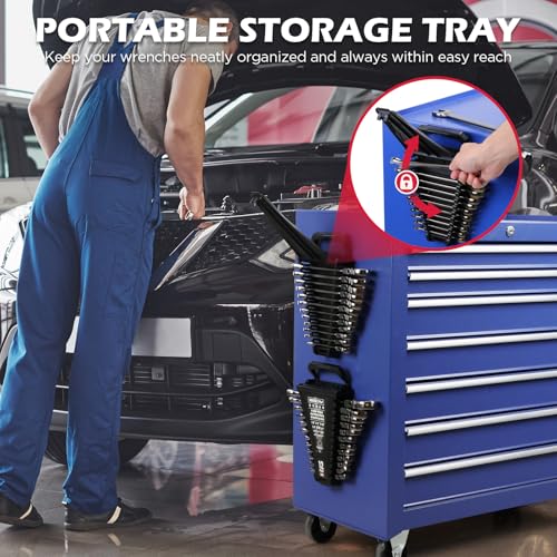 Premium 24-Piece Flex-Head Ratchet Wrenches Set with Magnetic Organizers, Metric SAE 8-19mm 1/4"-7/8", Cr-V Ratcheting Wrenches with 72 Teeth 180° Flex Head, Ratchet Combination Wrench Set for Repair - style: 24-Piece Flex-Head (SAE & Metric)