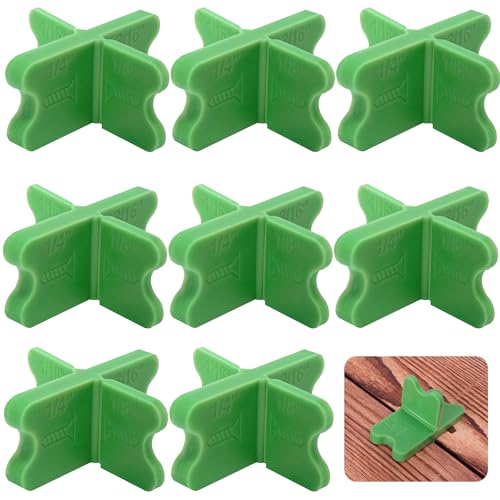 8 Pcs ABS Deck Spacer Tool, 4 Thicknesses Green Deck Board Spacers - color: Green-8
