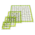 Quilting Rulers,Sewing Ruler,4 Piece Acrylic Square Quilting Templates,Clear Precision Ruler for Quilting Sewing,Tools Supplies Accessories Green(3.5"x3.5" 5"x5" 6.5"x6.5" 10.5"x10.5") - color: Green