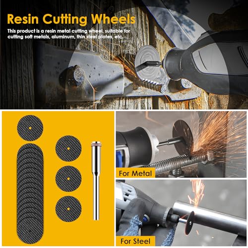 44 Pcs Cutting Wheel Set Compatible with Plastic for Rotary Tool - color: Sliver