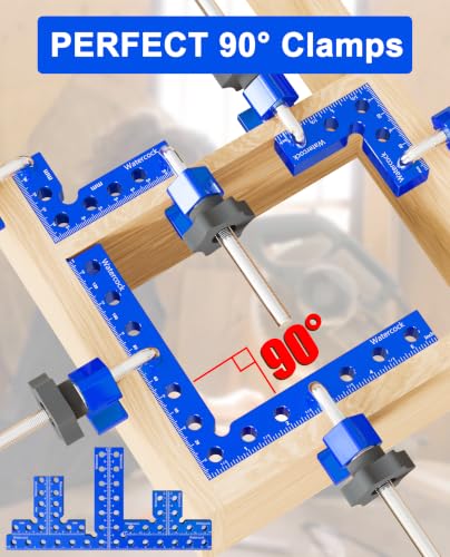 12PCS Corner Clamps for Woodworking, 90 Degree Aluminum Corner Clamps - size: 12pcs