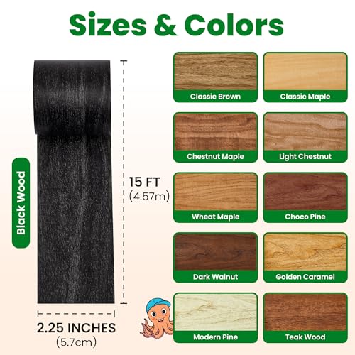 ECOHomes Wood Grain Repair Tape (Black, 2.25 Inch x 15 Feet) - color: Black Wood, size: 2.25 Inch By 15 Ft