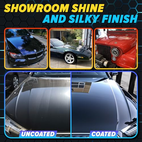 Carfidant Scratch & Swirl Remover with Ceramic Silk – Car Scratch Remover for Vehicles Paint Repair with Ceramic Coating Spray – Polishing & Washing Kits with Applicator Pad & Microfiber Towel - style: Scratch Remover + Ceramic Silk