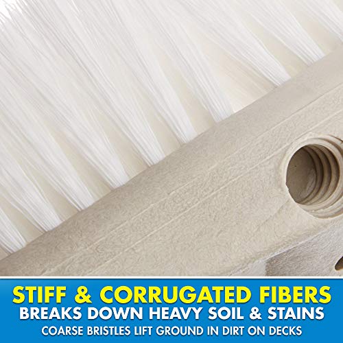 STAR BRITE 8" Heavy Duty Stiff Wash Brush - color: White, size: Standard 8" Brush