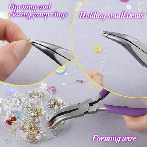 SPEEDWOX Mini Bent Nose Pliers, Micro Jaw Tools for Jewelry Making & DIY - style: Bent Nose Pliers