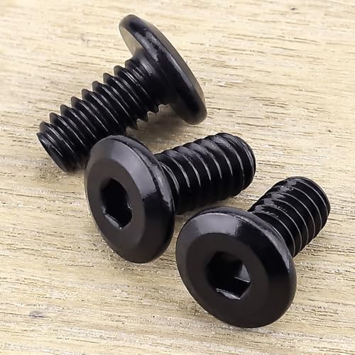 M6-1.0 x 10mm (25 pcs) Black Hex Socket Head Cap Screws, 304 Stainless Steel 18/8, Furniture Bolts, Connector Screws for Furniture, Black Oxide Finish, Full Thread, Hex Spanner Wrench Included - size: M6-1.0 x 10mm
