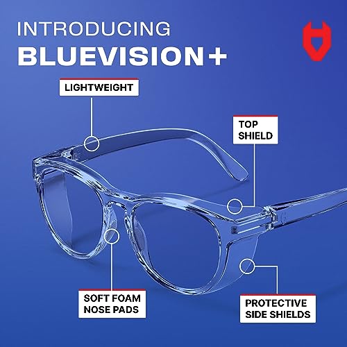 NoCry Blue Light Blocking Safety Glasses for Women and Men, Anti-Fog, UV400 - color: Clear (Modern)