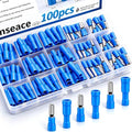 smseace 100PCS Bullet Wire Connectors Assortment Kit 16-14AWG Female&Male Bullet Connectors Terminal for Automotive Boat Stereo Industrial Equipment - size: 100Pcs