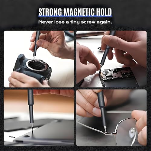44 in 1 Small Magnetic Precision Screwdriver Set with Case, 360° Spin Handle DYI Mini Multifunction Screwdriver Bit Kit, Repair Tool Kit for Electronics,Phone,Laptop,Macbook,PC,Watch,Eyeglass,jewelry