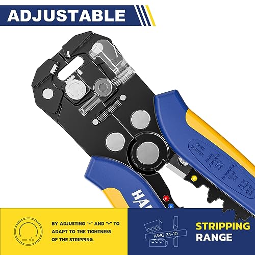 haisstronica 3 in 1 Self-Adjusting Wire Stripper, AWG 24-10 Tool