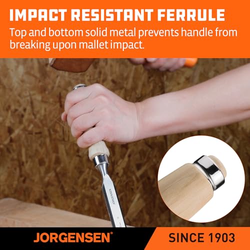 Jorgensen 4-Piece Expansion Wood Chisel Set, 3/8", 5/8", 1-1/4", 1-1/2" - size: 3/8", 5/8", 1-1/4", 1-1/2"