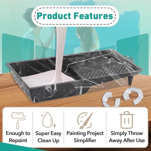 50 Pcs Paint Tray Liners Disposable - 18 Inch Paint Roller Tray Liner - size: 18 Inch