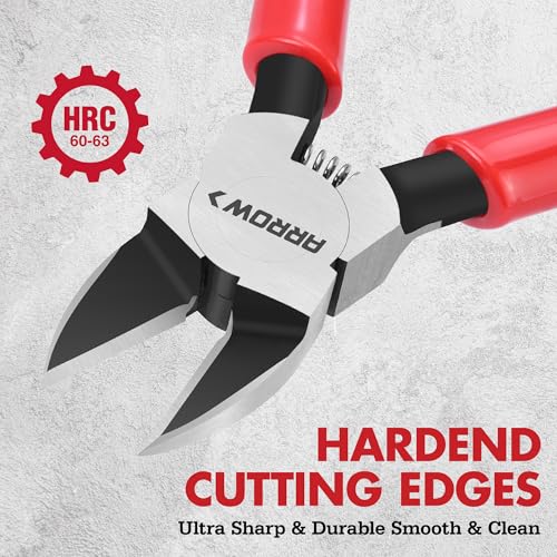 ARROW 7" Precision Wire Cutters, Precision Flush Cut Diagonal Pliers - size: 7 Inch