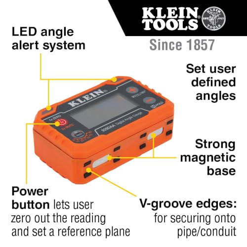 Klein Tools 935DAA Digital Electronic Level and Angle Gauge, LED Alert