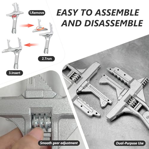 5PCS Basin Wrench Set with 80 Silicone O-Rings for Sink Faucet Repair