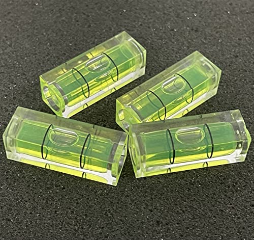 ZUJHPYMI 10Pcs Small Bubble Level 10x10x29mm Mini Square Bubble Spirit Levels Precision Measuring Layout Tools (10x10x29mm, Non-Magnetic) - size: 10x10x29mm, Non-Magnetic