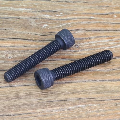 25 Pieces M6 x 35mm Socket Head Cap Screws, Thread Pitch 1.0mm, Sutemribor M6 Black Screws, 12.9 Grade Alloy Steel, Black Oxide Finish, Fully Threaded - size: M6 x 35mm, style: Socket Head