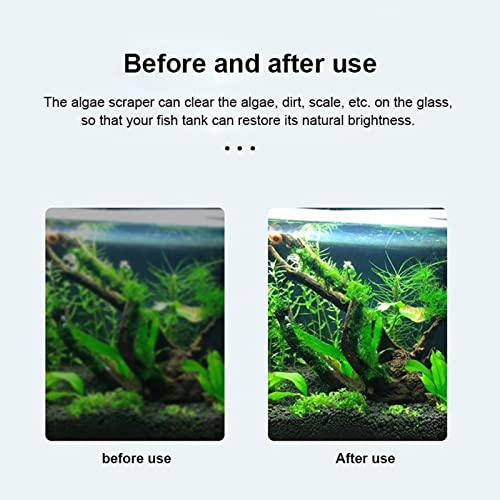 Vimvins Algae Scraper for Glass Aquarium,Aquarium Razor Scraper with 10 Replaceable Blades,Aquarium Cleaning Tools. - size: 16.5 Inch