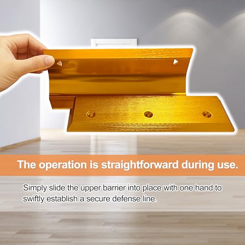 Security Door Brace for Standard, French & Blemished Doors - color: Security Lock - Gold