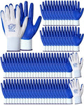 Potchen 72 Pairs Garden Work Gloves Bulk Pack for Men and Women - color: Blue