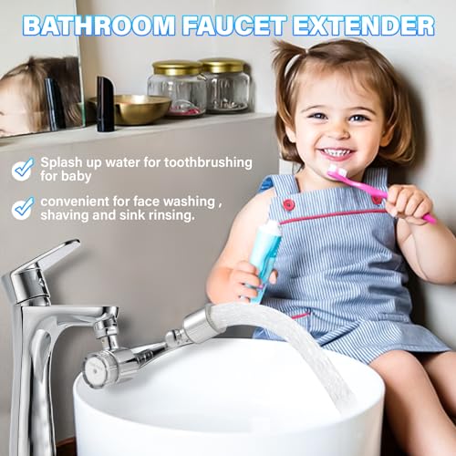 Bathroom Sink Faucet Filter, 1080° Rotating, 99% Chlorine Remover, 3-Pack
