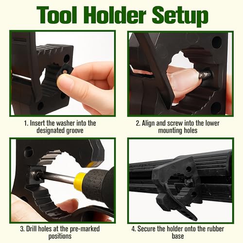 6 Pack Quick Assist Clamp Mount Clamps Release Rubber Fist Mounting Tool – Shovel Mount For Roof Rack, Fits 1-3/8'' Diameter Or Round Tube, Fit for UTV ATV Boat Van Any Wall, RV Car Accessories Kit